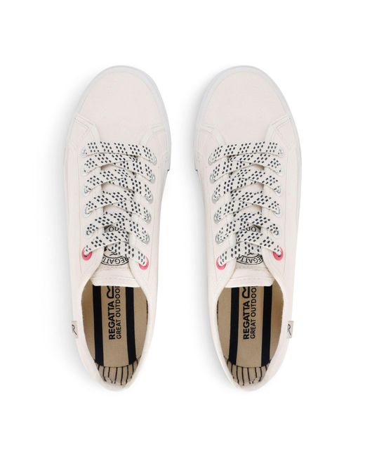 Regatta White Marine Canvas Trainers