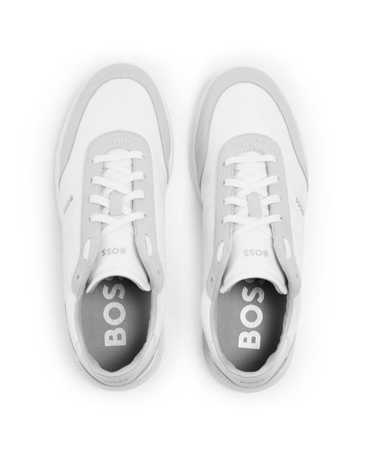 Boss White Extreme Runn Classic Low-Top Trainers for men