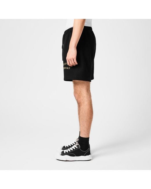 Fear Of God Black Cotton Logo Shorts for men