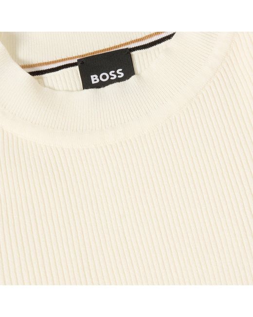 Boss White Feskiera Long Sleeve T-Shirt