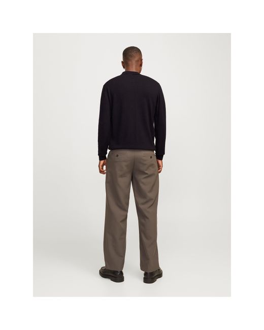 Jack & Jones Blue Emil Half Zip Knitted Polo for men