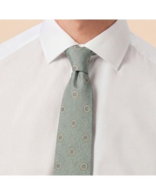 Without Prejudice Blue Luna Silk Macclesfield Neat Tie for men