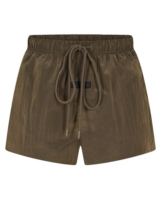 Fear Of God Green Adults Fleece Jogger Shorts