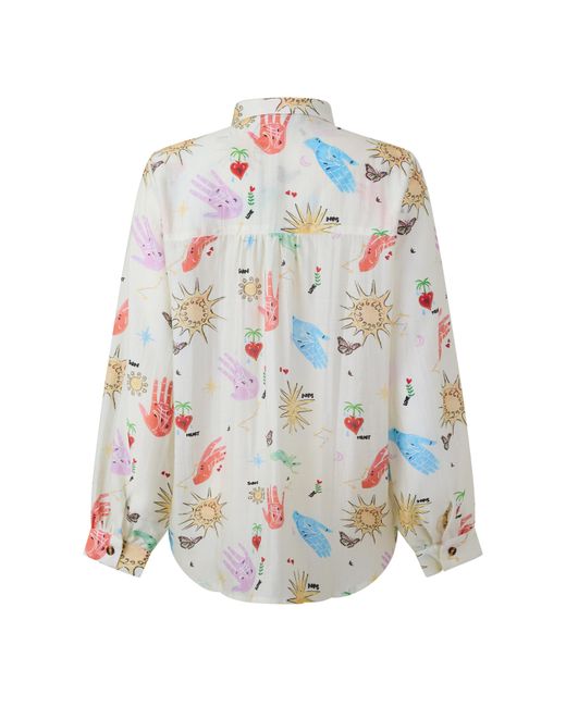Never Fully Dressed Blue Long Sleeve Patterned Shirt