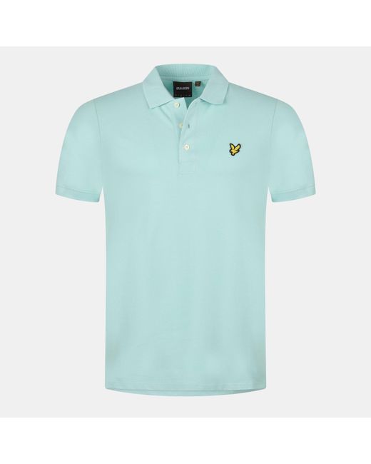 Lyle & Scott Blue Basic Short Sleeve Polo Shirt for men