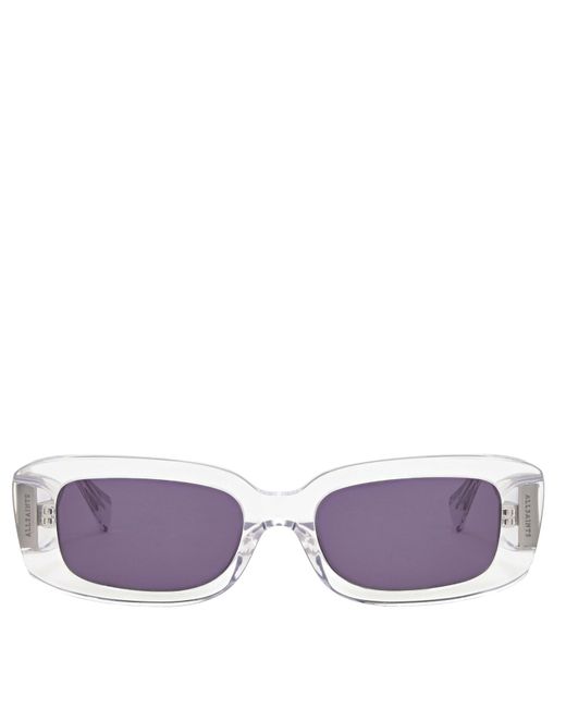 AllSaints Purple All Sonic 99 Geometric Rectangle Sunglasses
