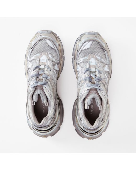 Balenciaga White Leather Runners