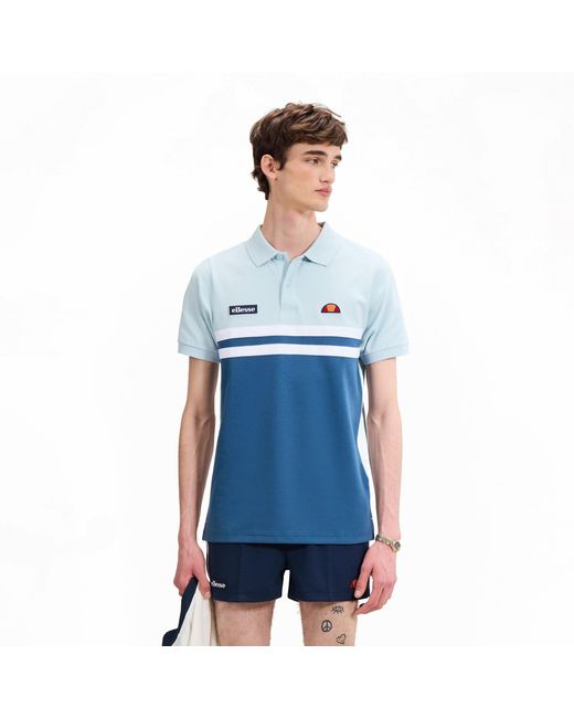 Ellesse Blue Short Sleeve Polo Shirt for men