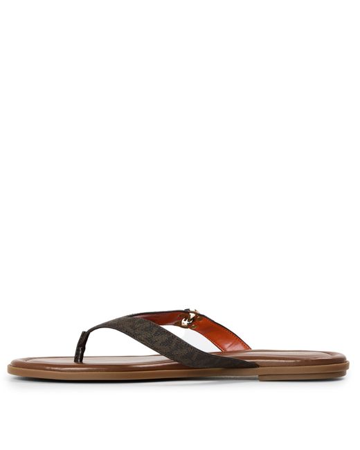 MICHAEL Michael Kors Brown Erin Thong Flip Flops