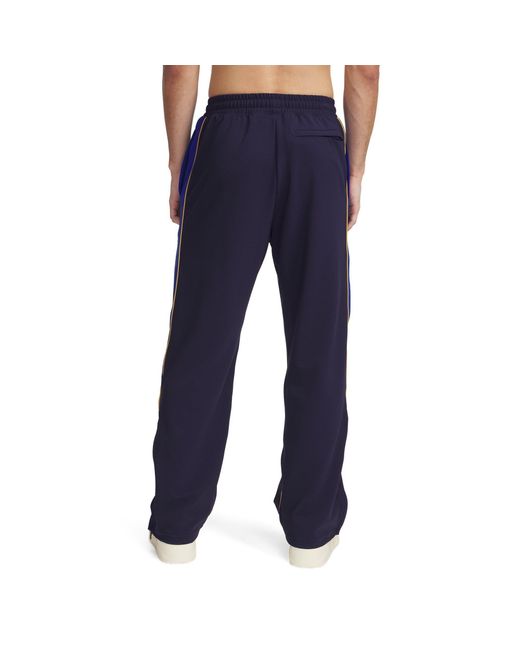 Under Armour Blue Tricot Open Hem Poly Joggers Tracksuit for men