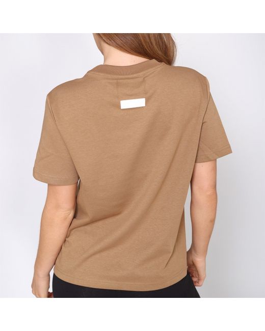 Blank Essentials Brown Blank Arched Print Puff T-Shirt Ladies