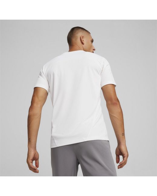 PUMA White Teamfinal Training Short-Sleeve Performance T-Shirt for men