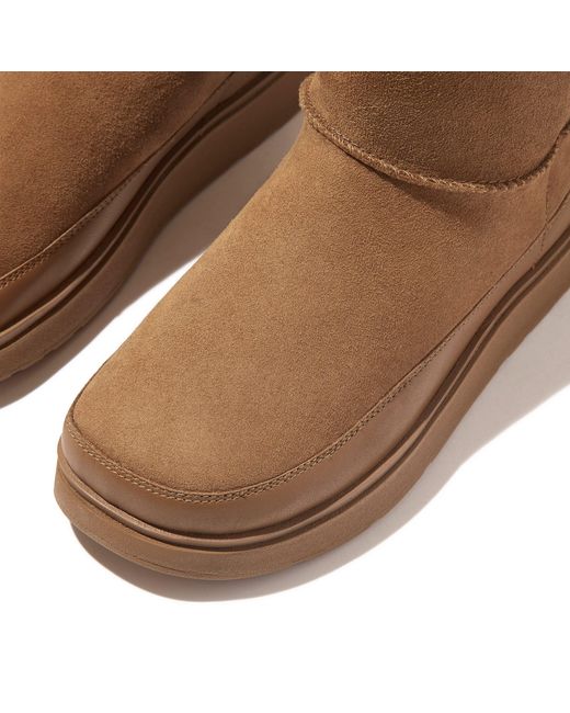 Fitflop Brown Gen-Ff Ultra-Mini Shearling Boots