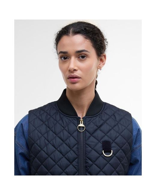 Barbour Blue Rosalie Quilted Sleeveless Gilet
