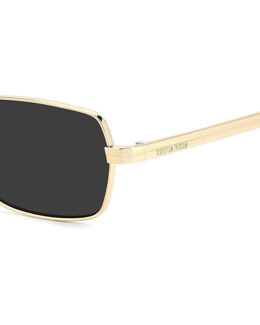 DSquared² Black Rectangular Sunglasses for men