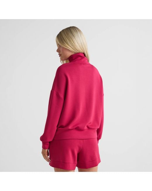 Varley Pink Hawley Half Zip Sweatshirt