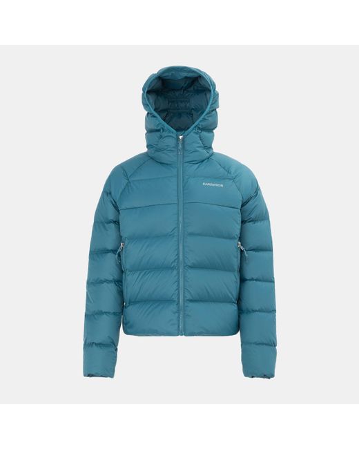 Karrimor Blue Base Camp Wind Resistant Duck Down Dwr Hip Length Down Jacket