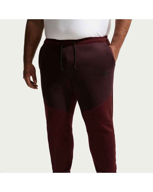 Nike Red Tech Fleece Joggers for men