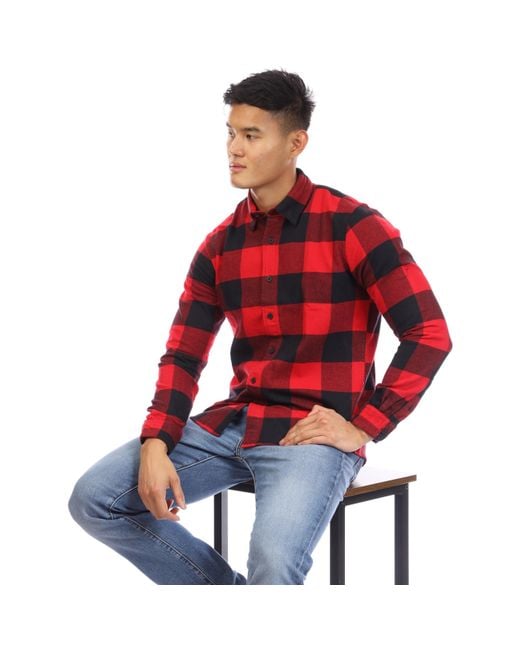 Peter Werth Red Long Sleeve Plain Shirt for men
