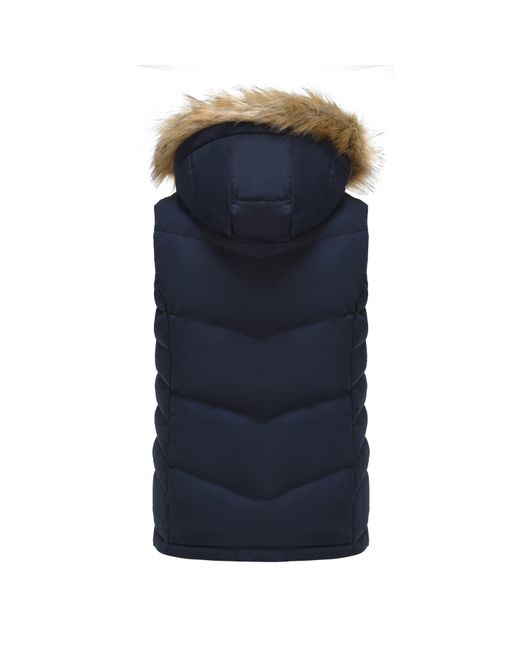 SoulCal & Co California Blue 2Zip Detachable Hood Padded Gilet