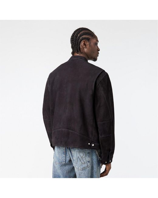 Represent Black Structured Fit Bomber Jacket for men