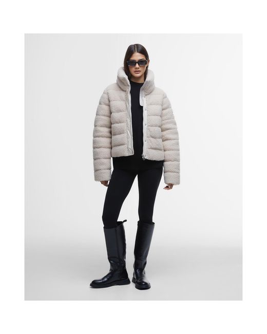 Barbour Gray Fleece Quilted Jacket