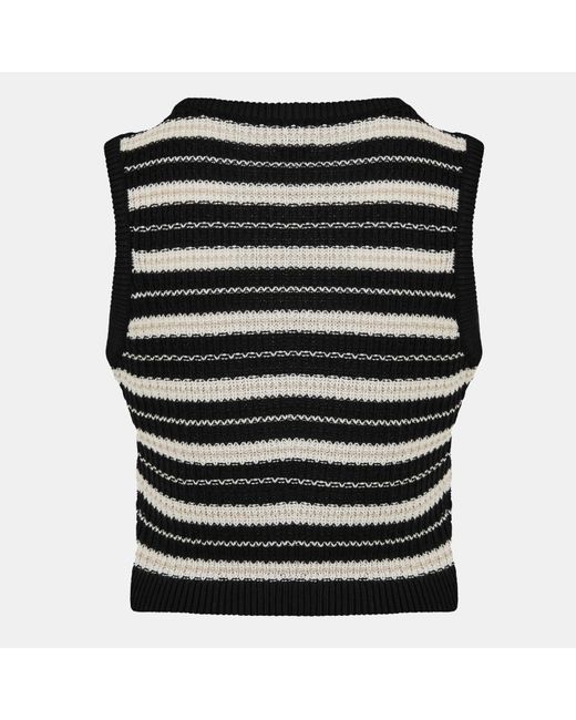 Jack Wills Black Crochet Sweater Vests