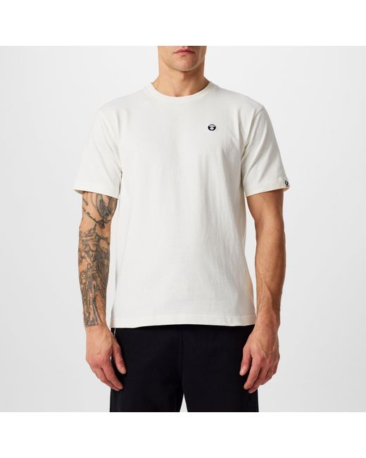 Aape White Logo Patch T-shirt for men