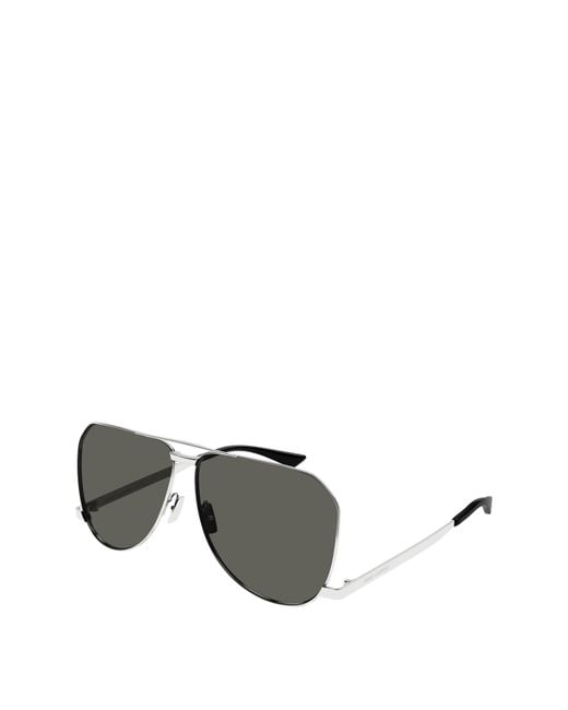 Saint Laurent Gray Sl 690 Dust Aviator Sunglasses for men