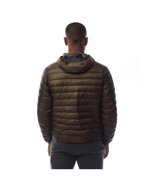 C P Company Brown D.D. Shell Goggle Down Jacket for men