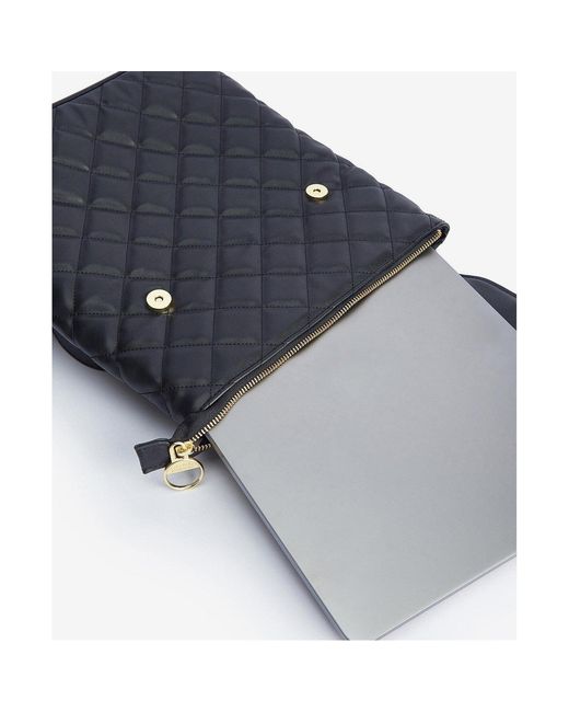 Barbour Black Quilted Hoxton Backpack