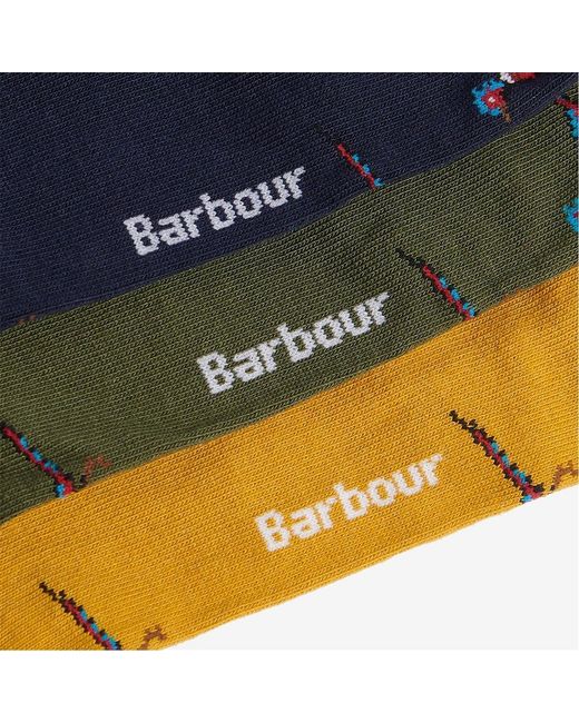 Barbour Blue Pheasant Socks Gift Box for men
