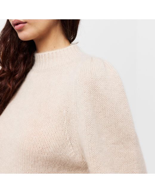 Raey White Puffed Sleeve Knitted Jumper