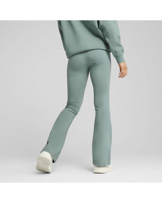 PUMA Blue Ess High-Waist Flared Leggings Trousers
