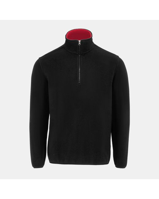 Donnay Black Quarter Zip Fleece Jacket for men