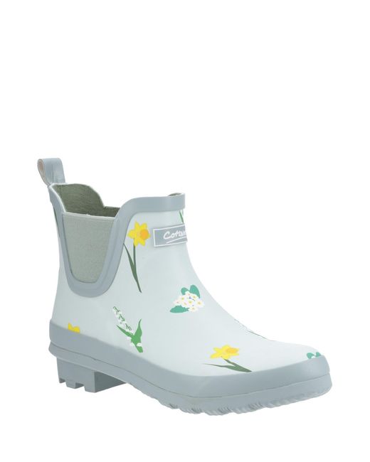 Cotswold Blue Wildflower Ankle Wellingtons
