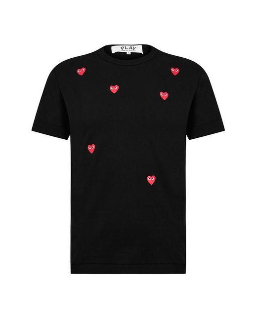 COMME DES GARÇONS PLAY Black Comme Many Heart Tee Sn43 for men