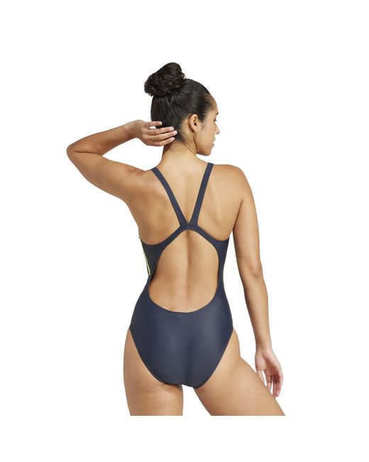 Adidas Blue Sh3.Ro Classic 3-Stripes Swimsuit