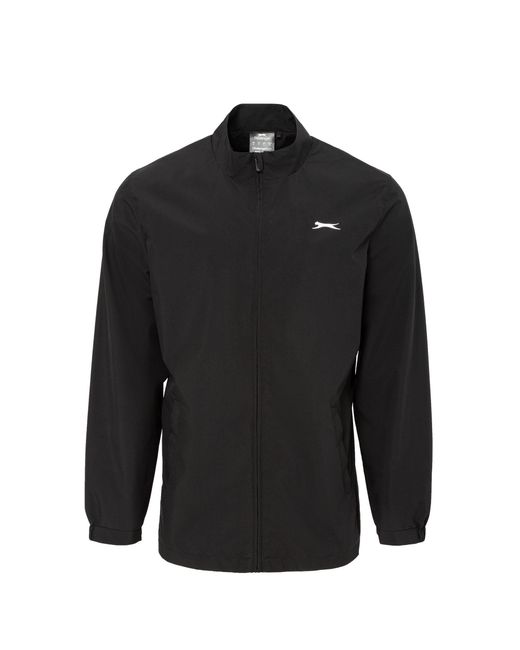 Slazenger 1881 Black Water Resistant Windproof Funnel Neck Long Sleeve Performance Golf Jacket for men