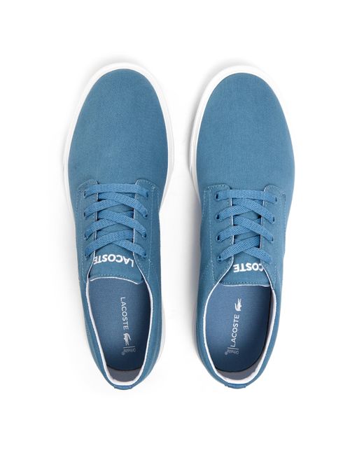 Lacoste Blue Canvas Low-Top Trainers for men