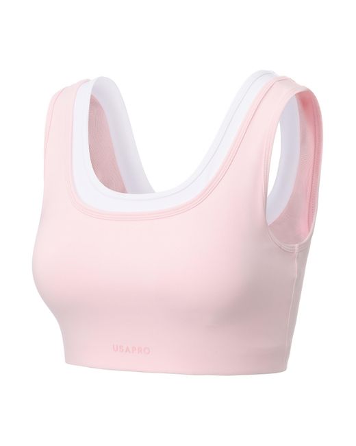 Usa Pro Pink Mock Layer Bra