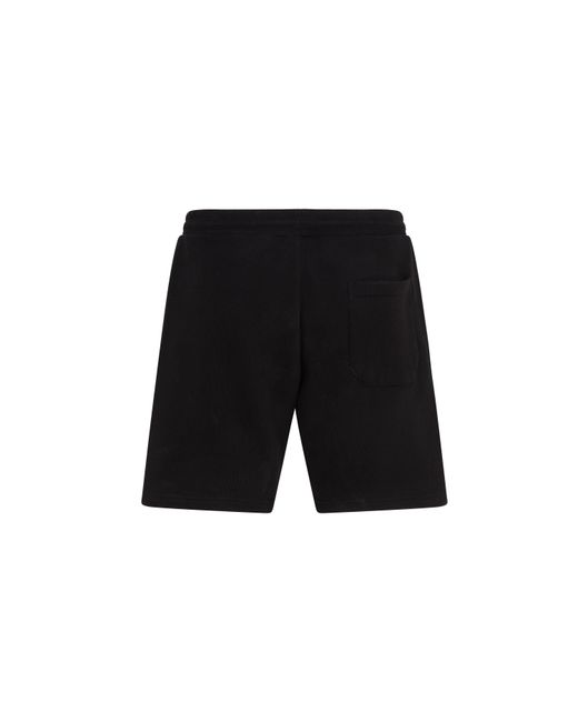 Mallet Black Jersey Fleece Jogger Shorts for men