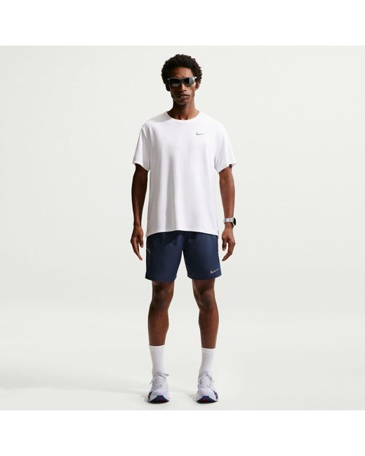 Nike Blue Miler 7 Performance Running Shorts for men