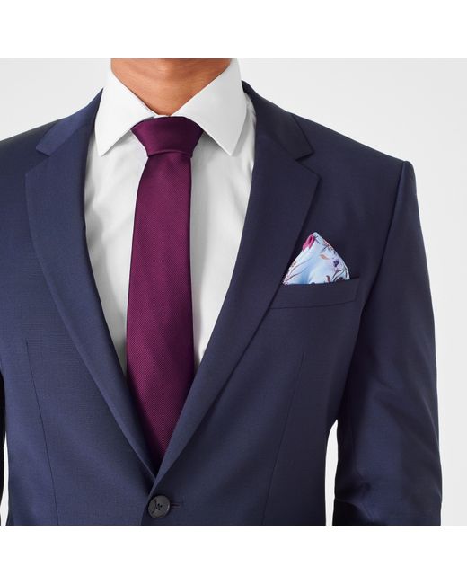 Haines and Bonner Purple Silk Tie for men