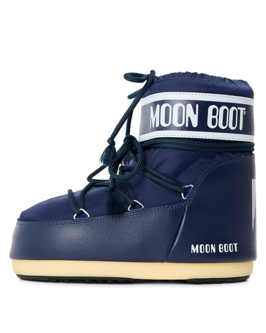 Moon Boot Blue Icon Low Nylon Boots