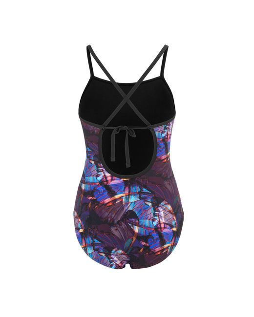 Slazenger 1881 Blue Slaz All Over Tieback One Piece Swimsuit