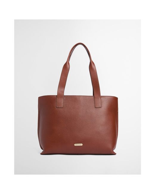 Barbour Brown Alder Leather Tote Bag