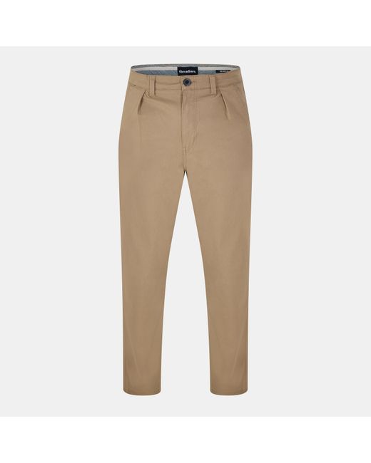 Threadbare Natural Fog Tailored Fit Chinos for men
