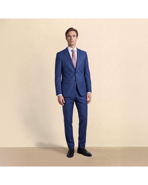 Without Prejudice Blue Harrow Slim Fit Suit Jacket for men