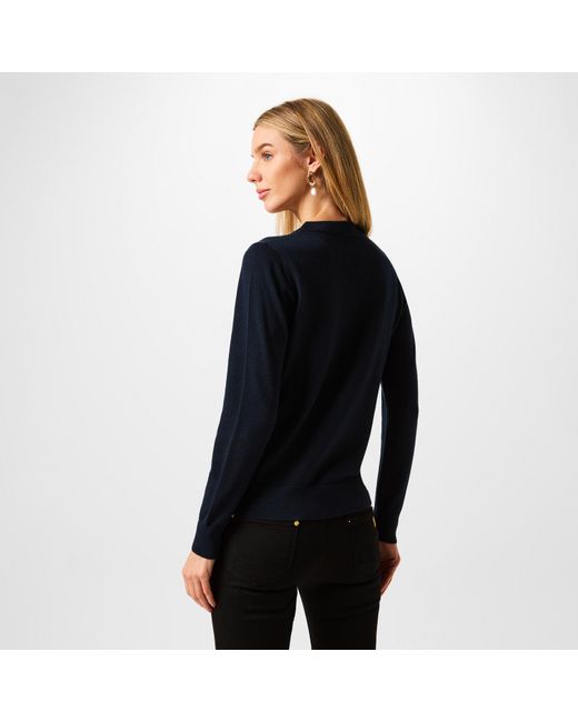 Biba Blue Merino Logo Jumper